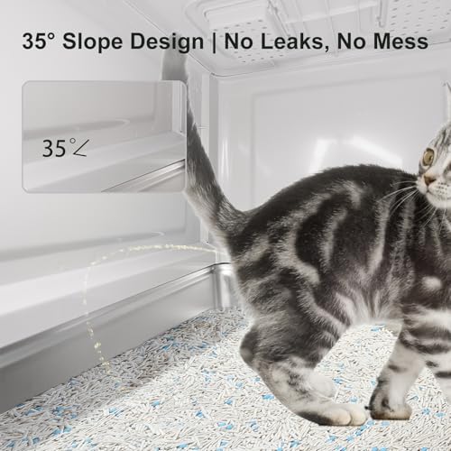 Enclosed Stainless Steel Cat Litter Box with Lid & Drawer Design for Indoor All Lifestyles Cats
