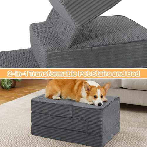 Dog Stairs for Small Dogs (15.7 X 30 X 22.5 In)