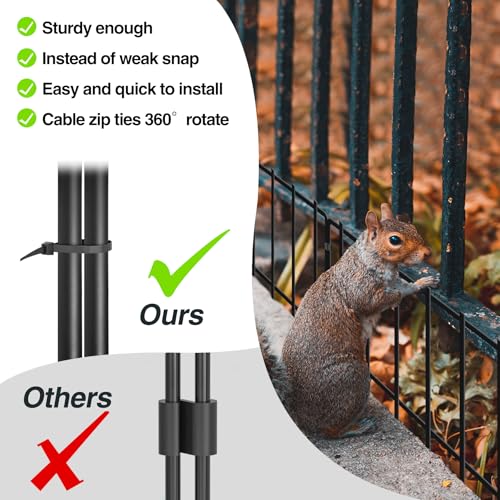 19.83ft(L) X 13inch(H) No Dig Fence, 14 Panels Animal Barrier Fences Rustproof Metal Bottom Fencing Border, Rabbits Dog Digging Blockers Ground Stakes Defense for Outdoor Landscape Patio (14Pcs, 19.83ft(L) X 13inch(H) / Black)