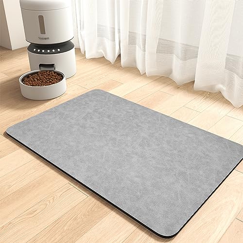 Absorbent Pet Feeding Mat (LIGHTGREY / 12"x19")