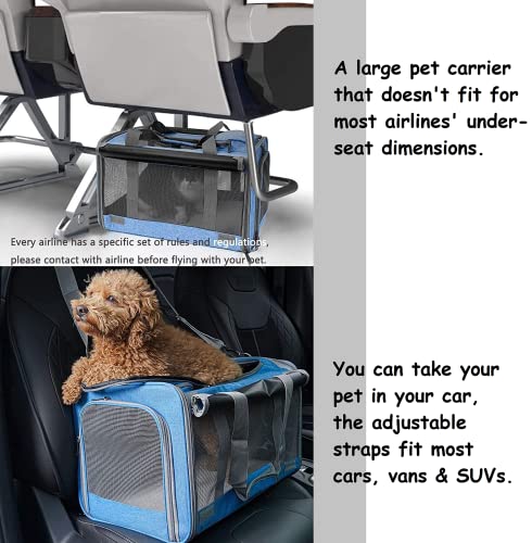 Pet Carrier for Large and Medium Cat (Blue / 18.1"L x 11.8"W x 11.8"H)