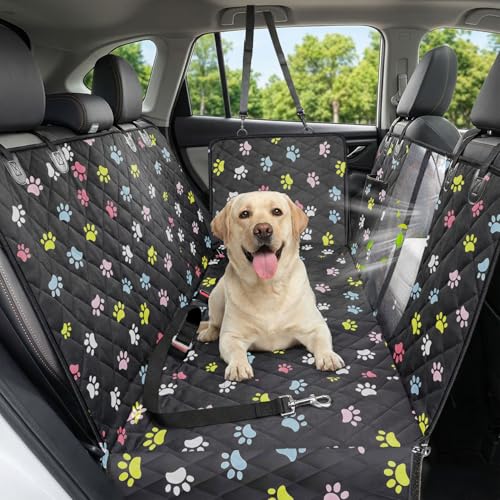 Dog Car Seat Cover (Paw Prints / Standard (53.9*57.9 ))