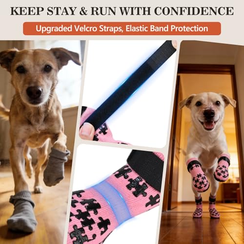 Non Slip Dog Socks (XS(Pack of 4))