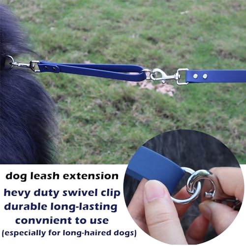 Short Dog Leash (10 inch / Blue & Orange)