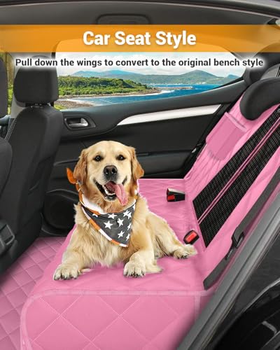 Dog Car Seat Cover (Pink / Standard (53.9*57.9 ))