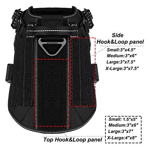 Tactical Dog Harness for Medium Dogs (Medium (Pack of 1) / Black)