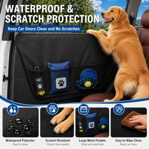 Dog Car Door Protector 2Pack Waterproof Anti Scratch SUV Truck Paw Guard