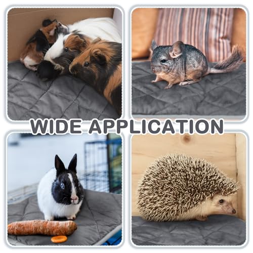 4 Pack Self Heating Cat Pad Self Warming Dog Mat Reflects Body Heat Extra Warm Thermal Pet Pad Washable Dog Cat Bed Crate Bed Mat Blanket (19 x 27.5 Inch / Gray)