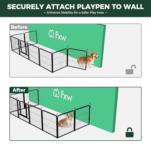Rollick Dog Playpen with Fence (Black / 24"H)