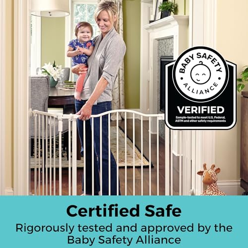 Deluxe Décor Safety Gate (Warm White / 72" Wide)