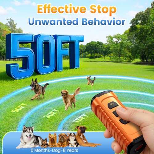 3X Ultrasonic to Stop Barking Neighbors Dog (Neon Orange)