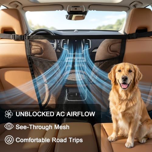 Dog Car Barrier with Metal Hooks