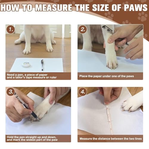Anti Slip Dog Socks to Prevent Licking Paws for Hot Pavement (Brown / Small)