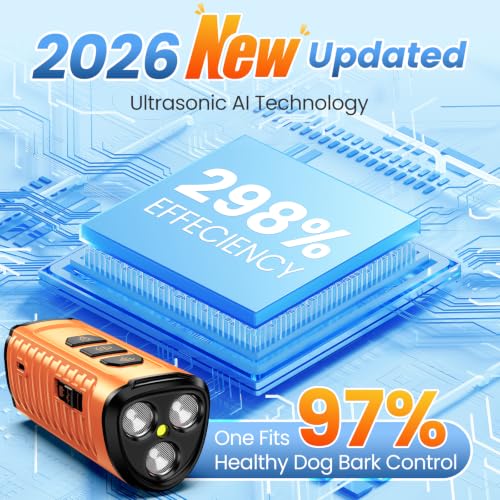 3X Ultrasonic to Stop Barking Neighbors Dog (Neon Orange)