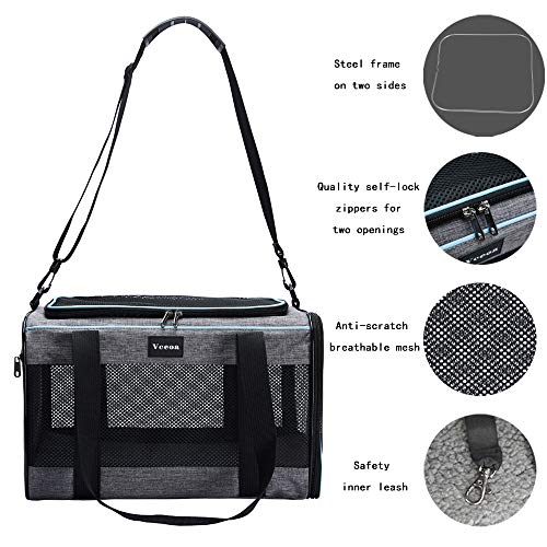 19"x12"x12" Pet Carrier for Cats (XH / 19.0"L x 12.0"W x 12.0"H)