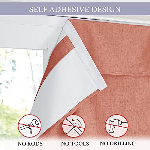 100% Blackout Curtains for Small Window (Brick Red / 30"W x 40"L (Pack of 1))