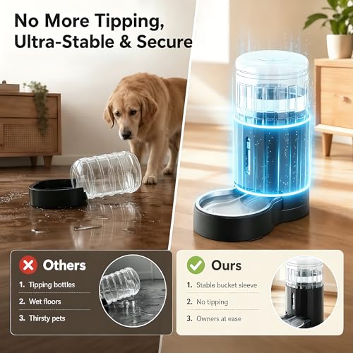 Gravity Dog Water Bowl Dispenser (Black / 8L)
