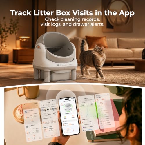 Open Top L1 Self Cleaning Litter Box (White)