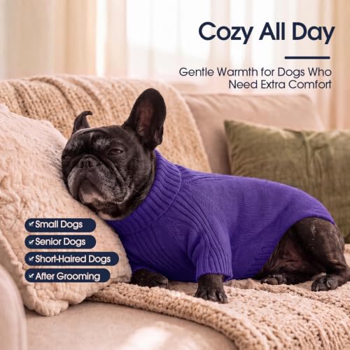 Small Dog Sweater (Dark Purple / Large)