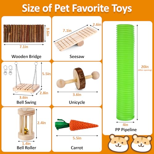 Hamster Toys Set (28Pack-hamster toys)
