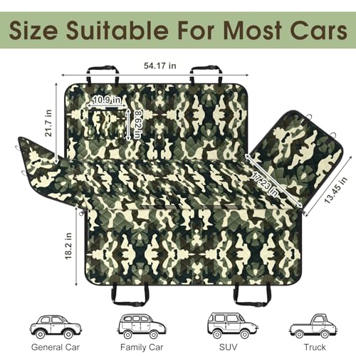 Waterproof Dog Car Seat Cover for Back Seat (Camouflage / Small,Standard)