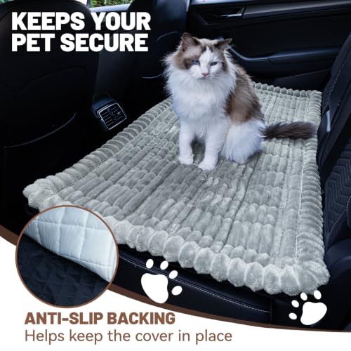 Dog Car Seat Waterproof Bed Cover Back Seat Light Grey 23.6”x51” (Light Grey / 23.6”x51”)