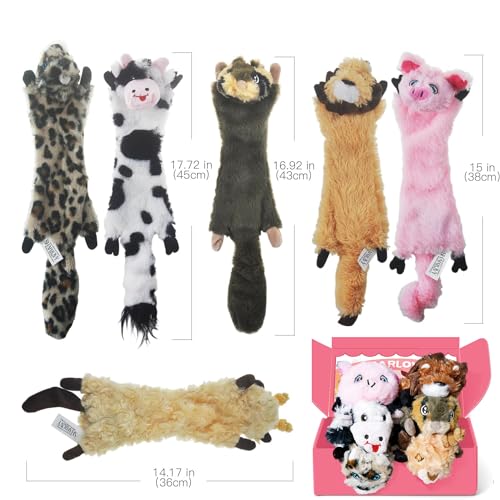 Dog Squeaky Toy No Stuffing 6 Pack (For Medium and Large Breed / 6 Pack - Variety)