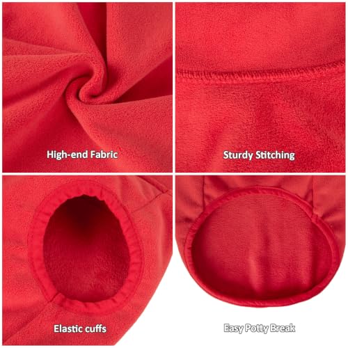 3 Pack Fleece Dog Sweaters for Small Dogs (Red+Green+Blue / XX-Large)