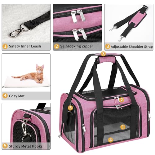 Soft Sided Cat (PINK / 20"L x 13"W x 13"H)