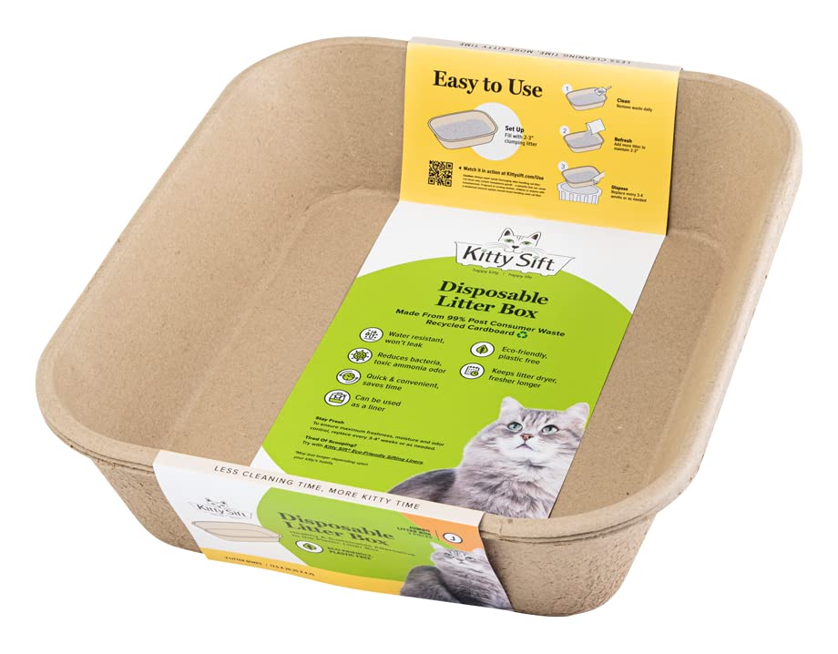 Disposable Cat Litter Box Jumbo (Litter Box Only / Jumbo (6-Piece Set))
