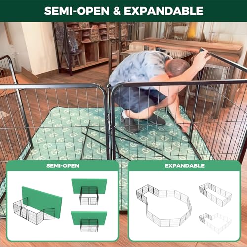 Homeplus Indoor Dog Playpen (Black / 32"H)