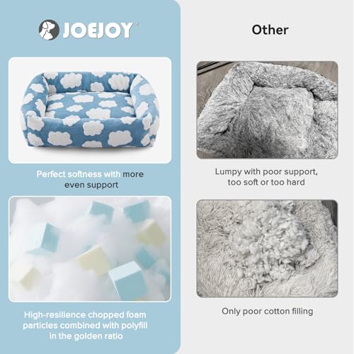 Cute Dog Bed Medium Size Dog (Cozy Clouds Blue / M (30"x24"x8"))