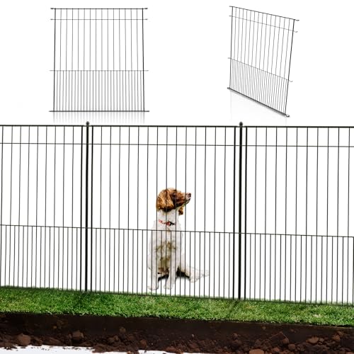 Tall Fence Panels (29” L x 32” H (5 Panels) / Black)