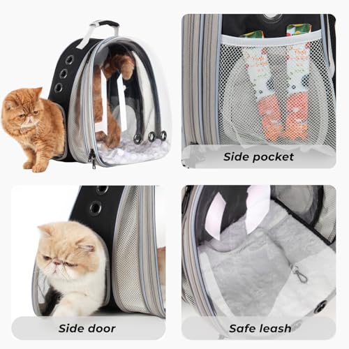 Cat Carrier Backpack (Front Expandable-Black)