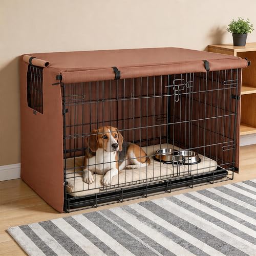 Dog Crate Cover (Brown / 30.0"L x 18.0"W x 21.0"H)