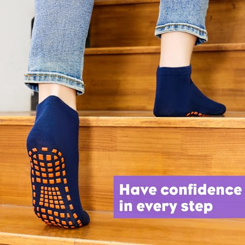 12 Pairs Grip Socks for Women & Men (5.5-9 / Square Pattern/Grey(12 Pairs))