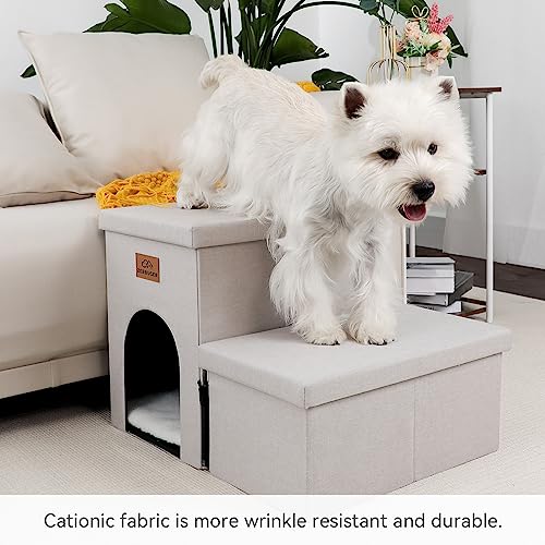 Dog Stairs with Storage (Beige With Condo / 2)