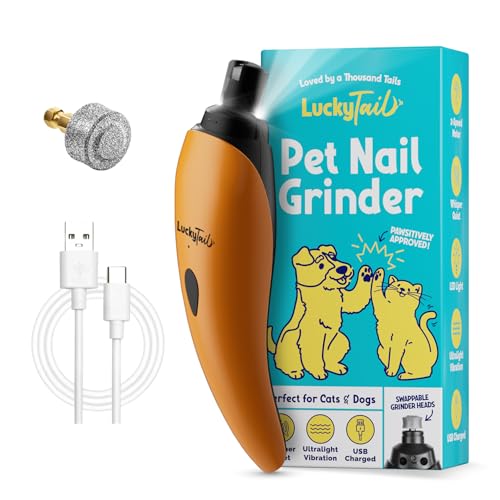 Pet Nail Grinder for Dogs and Cats (Orange)
