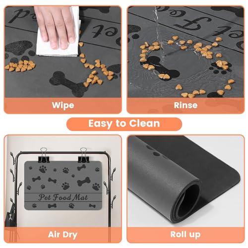 Pet Feeding Mat (Bones / 27"L x 17"W)