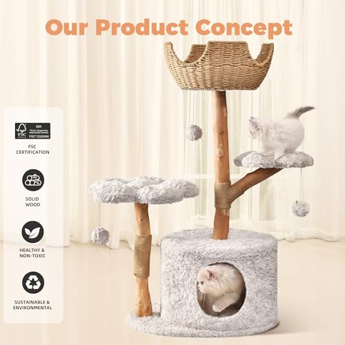 Modern Cat Tree (Bullet Gray / 43.3'')