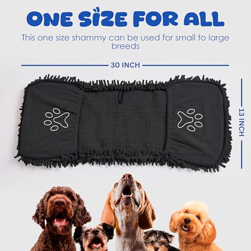 Dog Towel for Drying Dogs (BLACK)