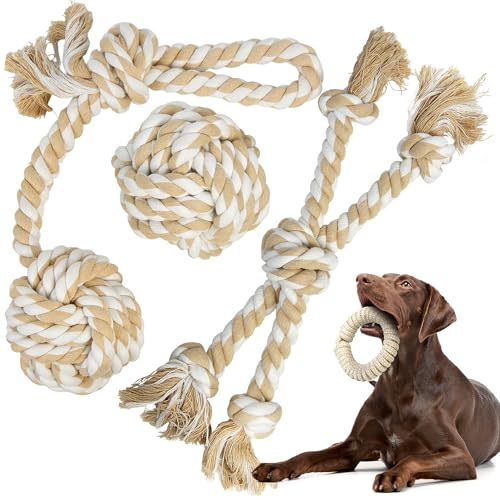 Dog Rope Toy for Large Dogs (Beige / Large)