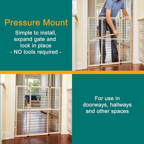 Wire Mesh Dog Gate (29.5"-48" Wide, 37" Tall)