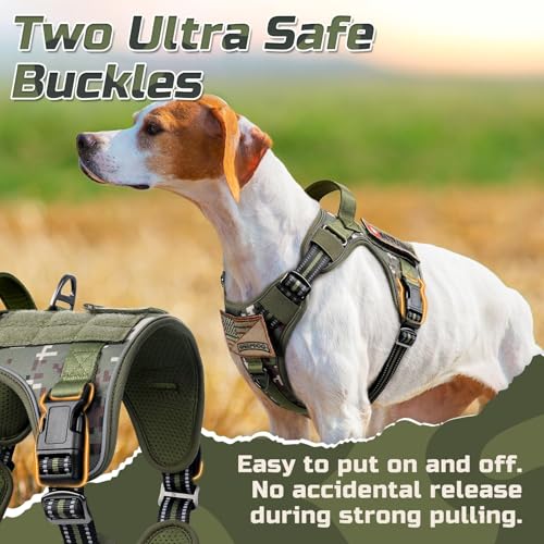 Tactical Dog Harness for Small (Green camo / Small)