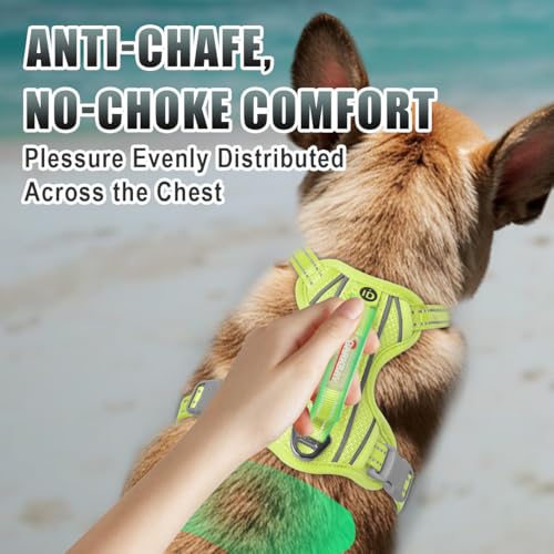 Dog Harness for Small Sized Dog No Pull Dog Vest ID Tag Pocket (Sunlight / Small)