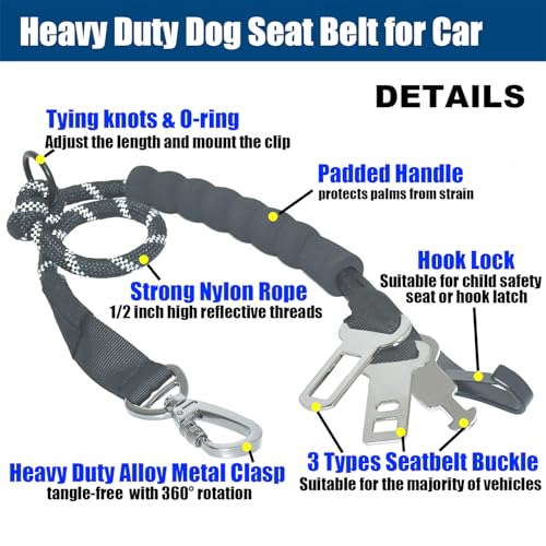 Heavy Duty Dog Car Seat Belt No (Black)