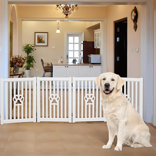 4 Panel Dog Gate White (Large White)