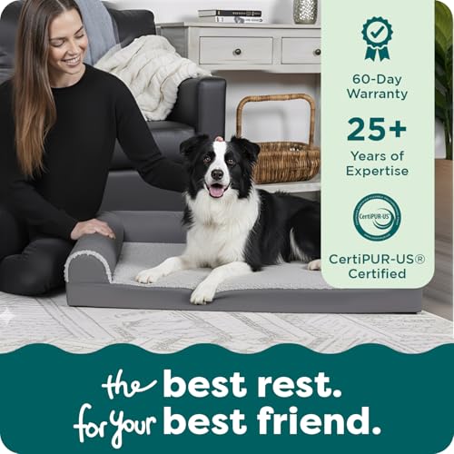 Orthopedic Dog Bed for Large Dogs (Large / Stone Gray)