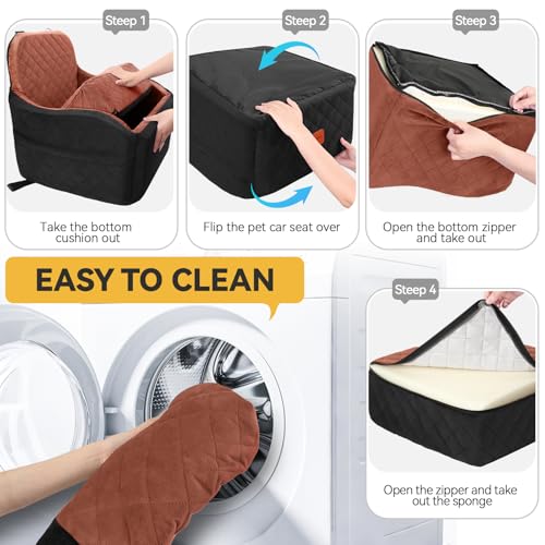 Dog Car Seats for Small (Black/Brown / Medium)
