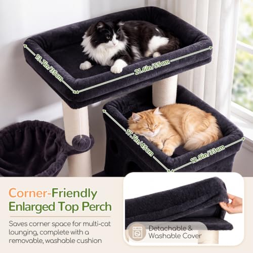 Cat Tree Tower with 12 Extra (Dark Grey / XL)